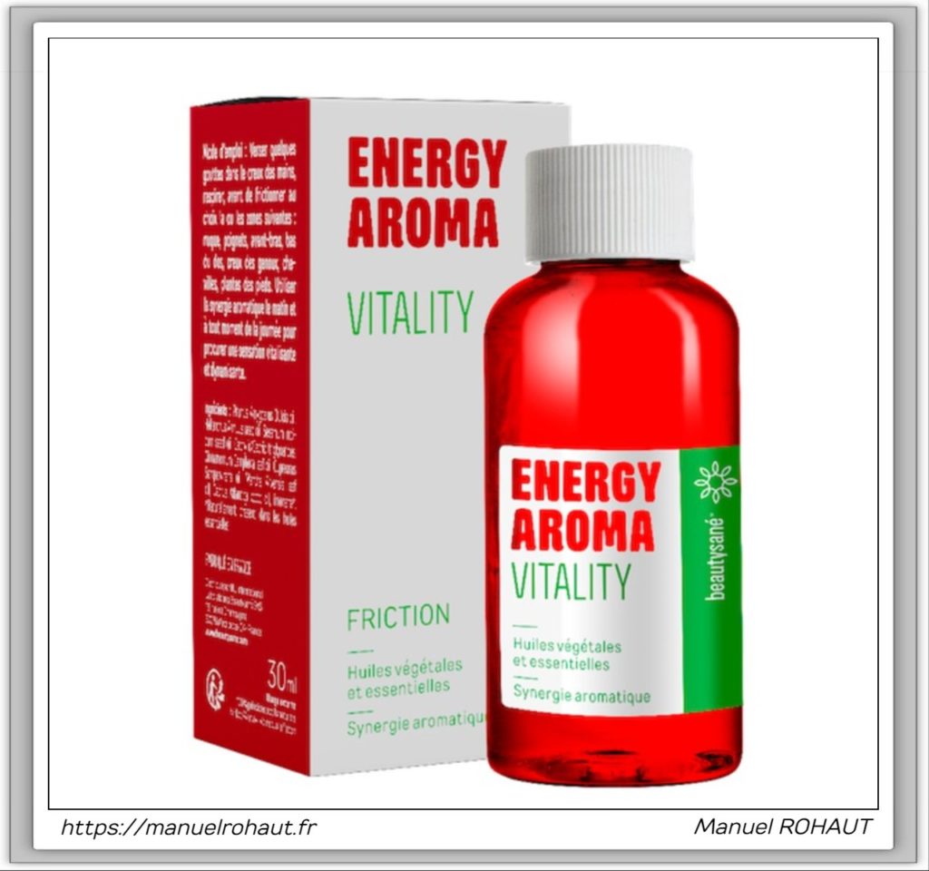 Aromachologie - Energy aroma par Beautysane - synergie aromatique Vitality
