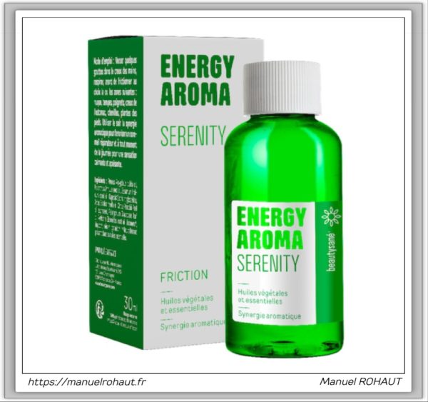 Aromachologie - Energy aroma par Beautysane - synergie aromatique flacon Serenity