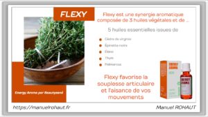 Energy aroma beautysane synergie aromatique à base d'huiles essentielles d'origine végétale - Fiche Flexy
