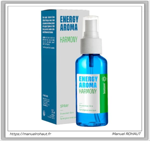 Energy aroma beautysane synergie aromatique à base d'huiles essentielles d'origine végétale harmony