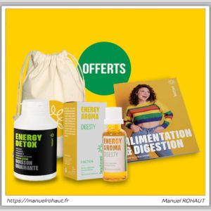 Energy Aroma Beautybag par Beautysane - Pochette de synergie aromatique aux huiles essentielles d'origine végétale Digesty