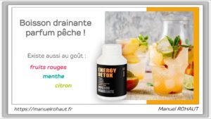 Beautysane energy detox - boisson drainante fabriquée en France par Beautysané - saveur pêche