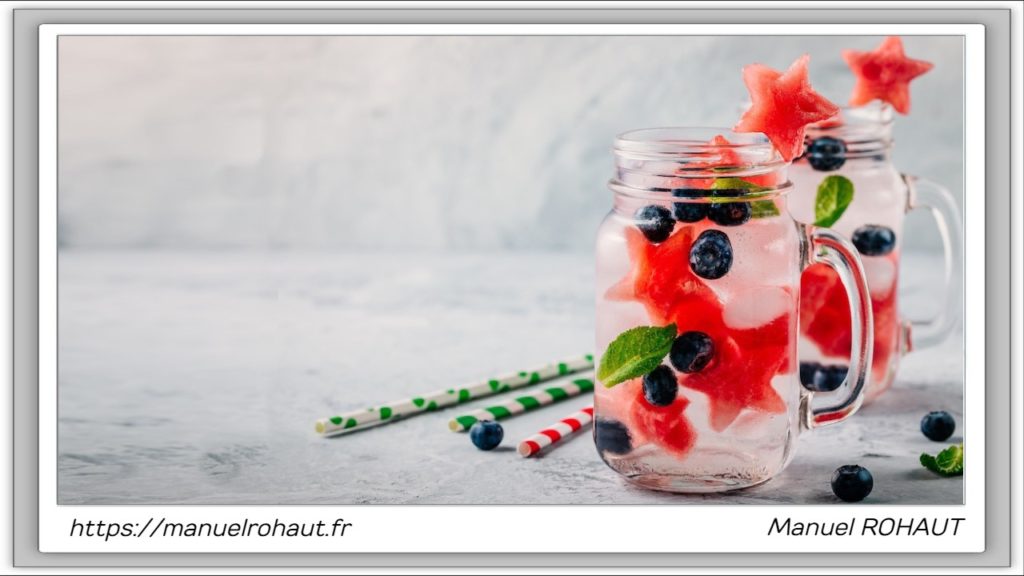 Recette healthy, saine, rapide et gourmande Beautysané© : cocktail pastèque
