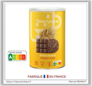 Boisson chocolatée - Beautysané Energy Kids - Nutriscore A - Boite de 450g