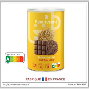 Boisson chocolatée - Beautysané Energy Kids - Nutriscore A - Boite de 450g
