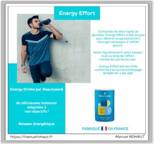 Boisson énergétique - Beautysané - Energy Drinks Effort - hydratation récupération - Descriptif