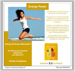 Boisson énergisante - Energy Power Stickola - fabriquée en France - étanche toutes les soifs d'énergie - Descriptif