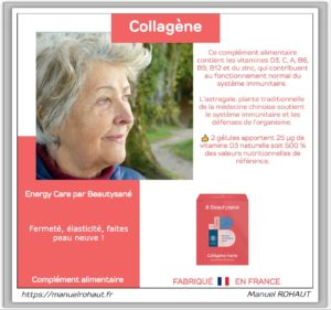 Compléments alimentaires – Beautysane – Energy care – Hydrolysat de collagène marin – Descriptif
