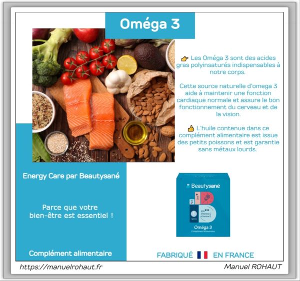 Complément alimentaire – Beautysane – Energy care – Oméga 3 – Descriptif