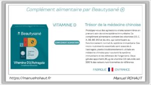 Compléments alimentaires & suppléments nutritionnels - Beautysane - Energy care - Vitamine D3 & Astragale - Réseaux sociaux