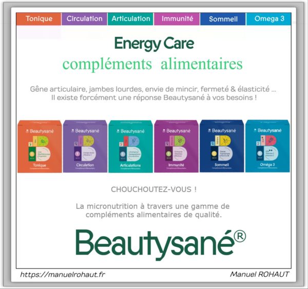 Complément alimentaire Beautysane Energy Care - tonique, circulation, articulation, immunite, sommeil et omega3